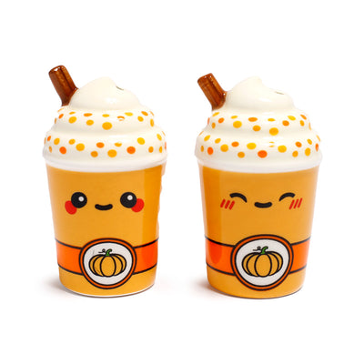 Hazel the Pumpkin Spiced Latte Foodiemals Ceramic Salt & Pepper Set - Gift Arch