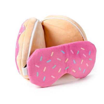 Relaxeazzz Adorasnacks Donut Plush Travel Pillow & Eye Mask - Gift Arch