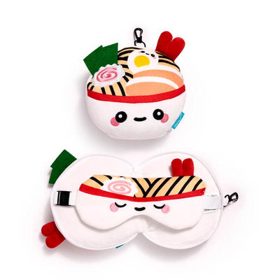 Relaxeazzz Foodiemals Nori the Ramen Bowl Travel Pillow & Eye Mask - Gift Arch