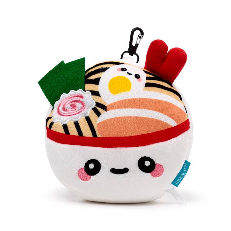Relaxeazzz Foodiemals Nori the Ramen Bowl Travel Pillow & Eye Mask - Gift Arch