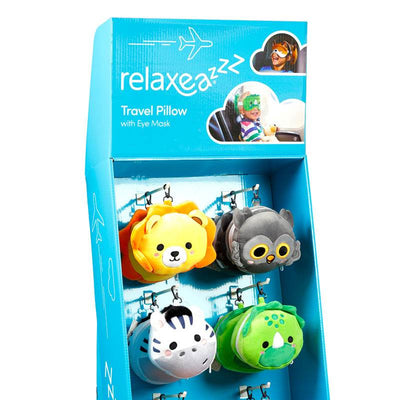 10 Hook FSDU Display Unit for Relaxeazzz Travel Pillows & Eye Masks - Gift Arch