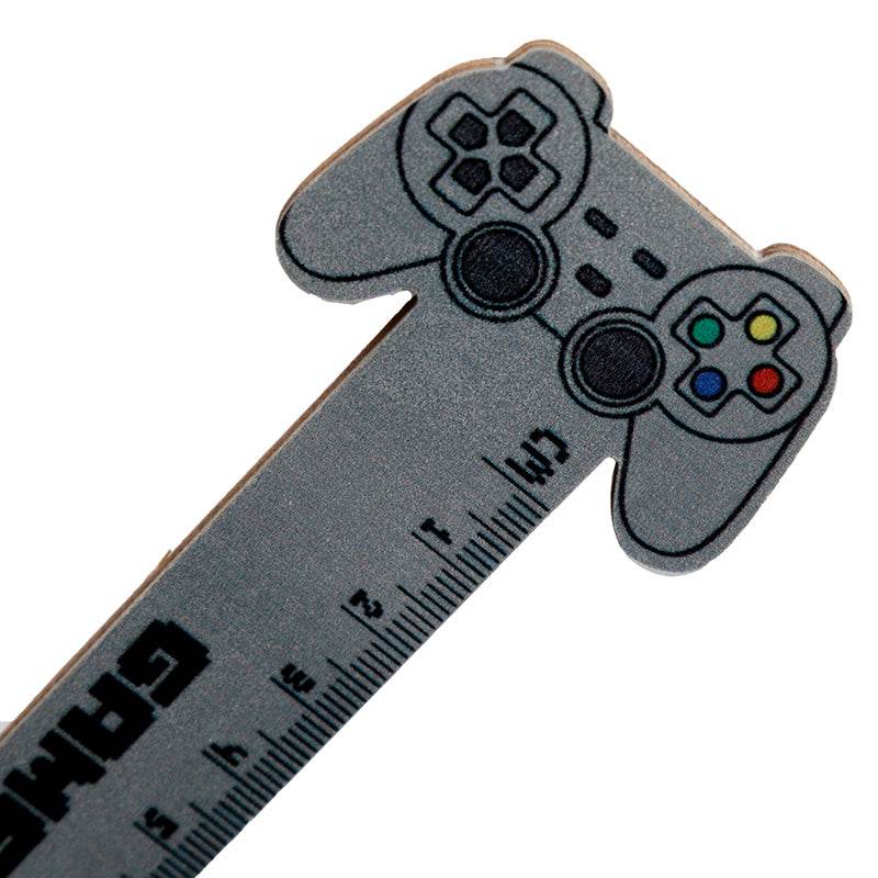 Game Over Shaped Top Wooden Ruler (15cm) - Gift Arch