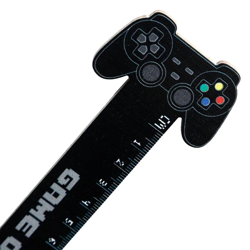 Game Over Shaped Top Wooden Ruler (15cm) - Gift Arch