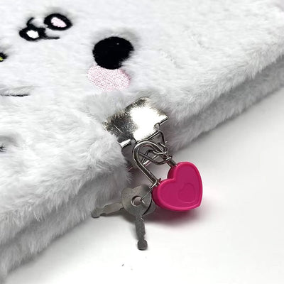 Adoramals Frances the Rabbit Plush Lockable Notebook with Padlock & Key - Gift Arch