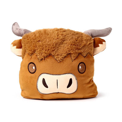 Blankeazzz Highland Coo 2-in-1 Plush Toy & Travel Blanket - Gift Arch