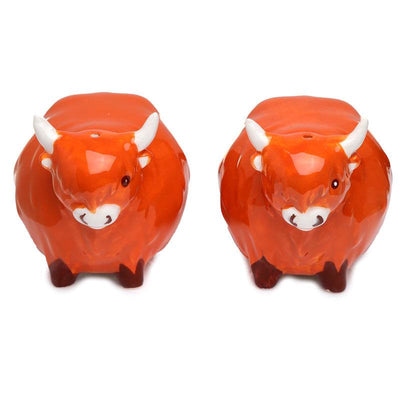 Highland Coo Cow Ceramic Salt & Pepper Set - Gift Arch