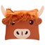 Highland Coo Cow Fluffy Fringe PVC Purse - Gift Arch