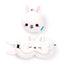 Relaxeazzz Adoramals Frances the Rabbit Plush Travel Pillow & Eye Mask - Gift Arch