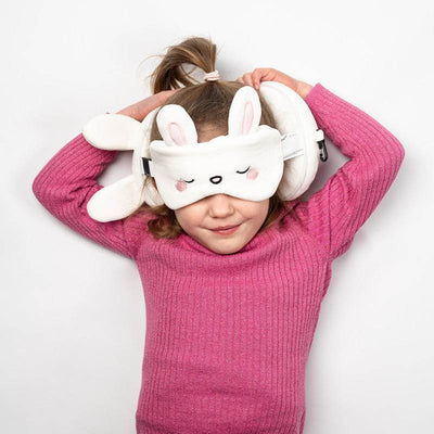 Relaxeazzz Adoramals Frances the Rabbit Plush Travel Pillow & Eye Mask - Gift Arch