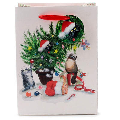 Kim Haskins Christmas Cats Gift Bag Medium - Gift Arch