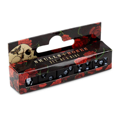 Black Skull Dice Pack of 5 - Gift Arch