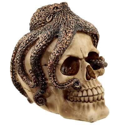 Bronze Octopus Skull Ornament - Gift Arch