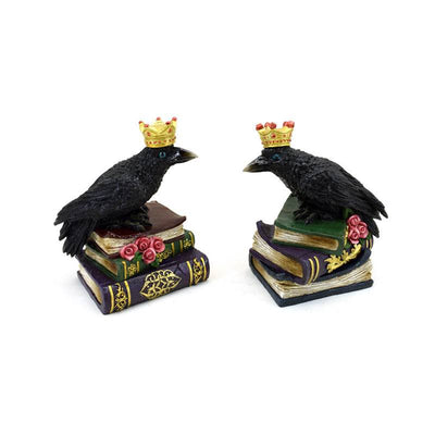 Crow wearing Crown Standing on Books Ornament - Gift Arch