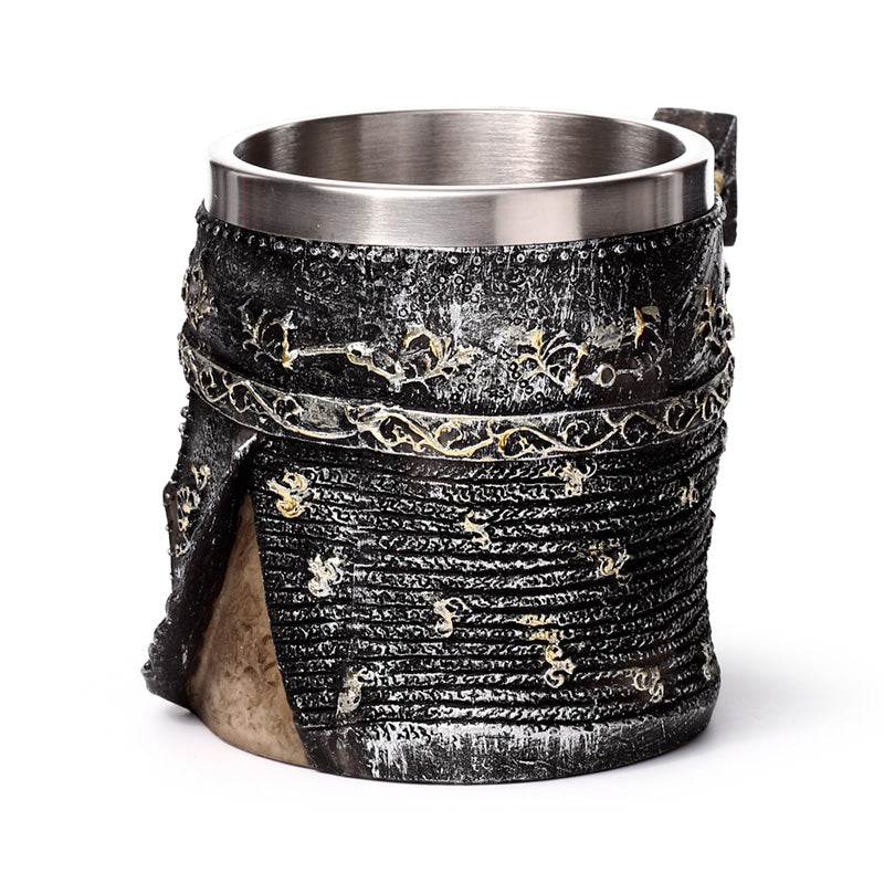 Decorative Axe Handle Armoured Skull Tankard - Gift Arch