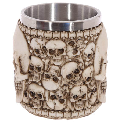 Decorative Multi Skull with Skull Emblem Tankard - Gift Arch
