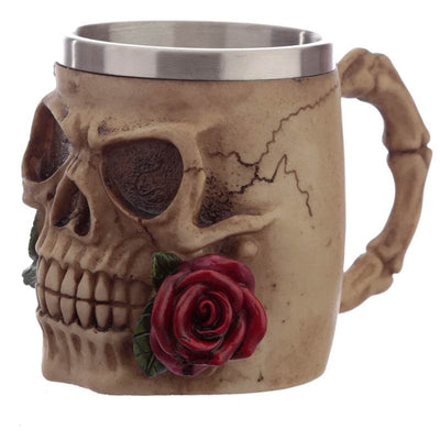 Decorative Skulls and Roses Tankard - Gift Arch