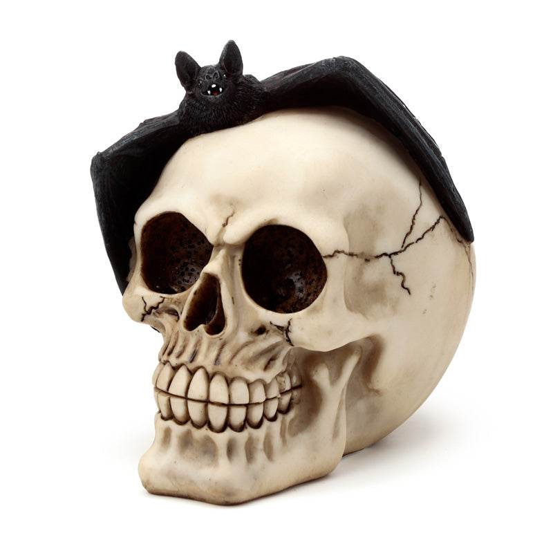 Gruesome Skull Head with Bat Decoration - Gift Arch