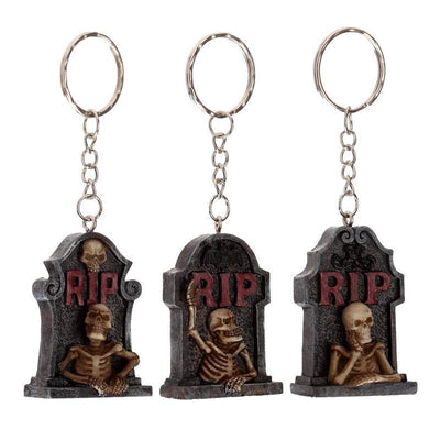 RIP Skeleton Tombstone Keyring - Gift Arch