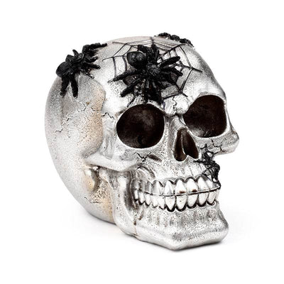 Silver Skull with Black Spiders & Webs - Gift Arch