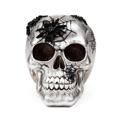 Silver Skull with Black Spiders & Webs - Gift Arch
