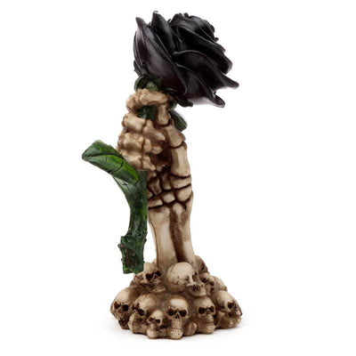 Skeleton Hand Holding Black Rose Decoration - Gift Arch