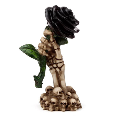 Skeleton Hand Holding Black Rose Decoration - Gift Arch