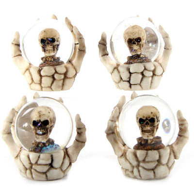 Skull Snow Globe in Skeleton Hand Snow Globe - Gift Arch