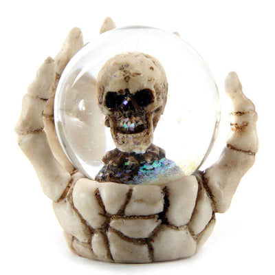 Skull Snow Globe in Skeleton Hand Snow Globe - Gift Arch