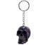 Skulls and Roses Dark Metallic and Gold Skull Keyring - Gift Arch