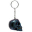 Skulls and Roses Dark Metallic and Gold Skull Keyring - Gift Arch
