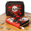Skulls and Roses Zip Around Small Wallet Purse - Gift Arch