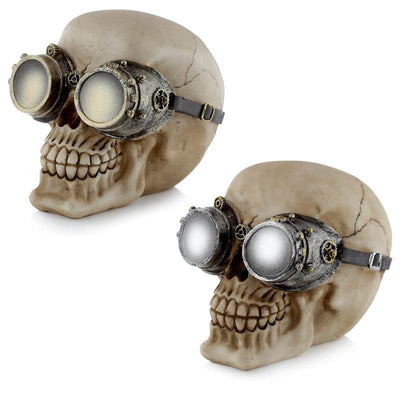 Steampunk Style Skull Ornament with Goggles - Gift Arch