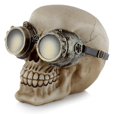 Steampunk Style Skull Ornament with Goggles - Gift Arch