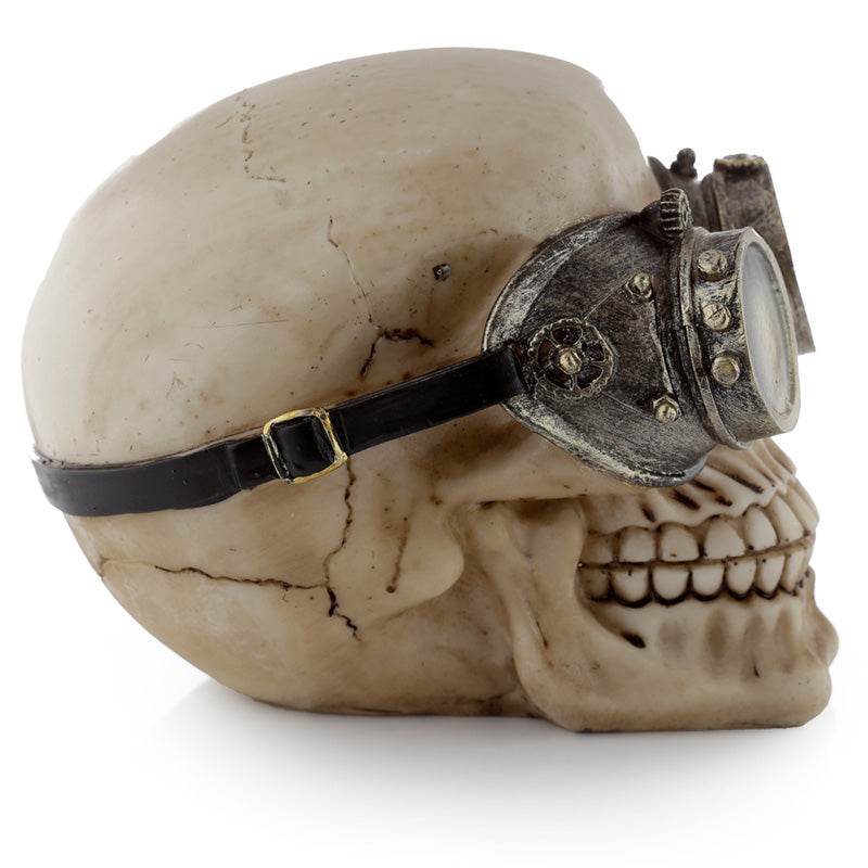 Steampunk Style Skull Ornament with Goggles - Gift Arch