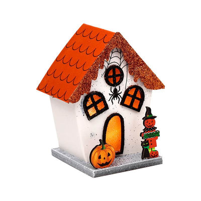 Spooky Spider Pumpkin House Halloween LED Decoration - Gift Arch