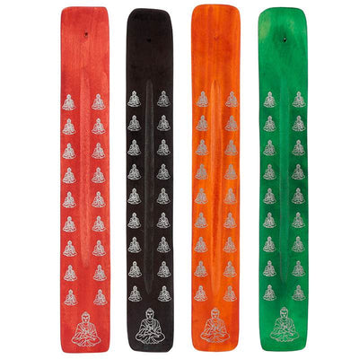 Buddha Wooden Ashcatcher Incense Sticks Burner - Gift Arch
