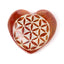 Carved Soapstone Chakra Heart Flower of Life Ashcatcher Incense Stick Burner - Gift Arch