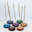 Carved Soapstone Chakra Pebble Ashcatcher Incense Stick Burner - Gift Arch