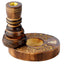 Flower Garden Carved Mango Wood Backflow Incense Burner - Gift Arch