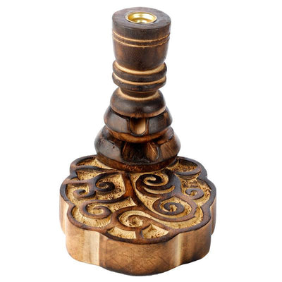 Happy Tree Mango Wood Backflow Incense Burner - Gift Arch
