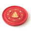 Mango Wood Buddha Round Red Ashcatcher Incense Burner - Gift Arch