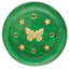 Mango Wood Butterfly Round Green Ashcatcher Incense Burner - Gift Arch