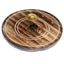 Mango Wood Round Hamsa Ashcatcher Incense Burner - Gift Arch