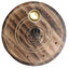 Mango Wood Round Hamsa Ashcatcher Incense Burner - Gift Arch