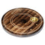 Mango Wood Round Hamsa Ashcatcher Incense Burner - Gift Arch