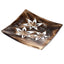 Mango Wood Square Carved Flowers Ashcatcher Incense Sticks Burner - Gift Arch