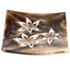 Mango Wood Square Carved Flowers Ashcatcher Incense Sticks Burner - Gift Arch