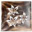 Mango Wood Square Carved Flowers Ashcatcher Incense Sticks Burner - Gift Arch