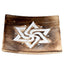 Mango Wood Square Carved Geometric Ashcatcher Incense Sticks Burner - Gift Arch