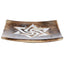 Mango Wood Square Carved Geometric Ashcatcher Incense Sticks Burner - Gift Arch